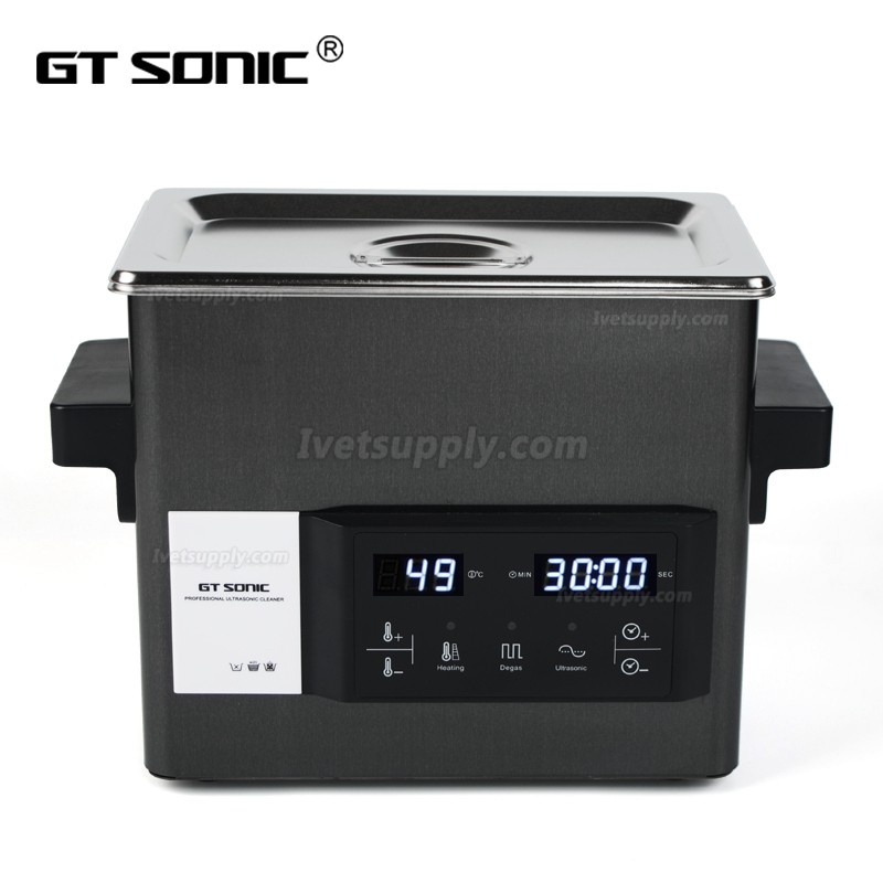 GT SONIC S-Series 2-9L 50-200W Touch Panel Ultrasonic Cleaner with Hot Water Cleaning